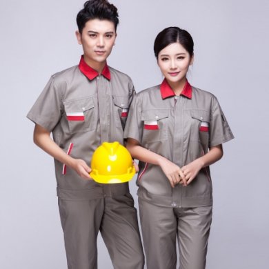夏季純棉工作服套裝，純棉工作服款式圖片